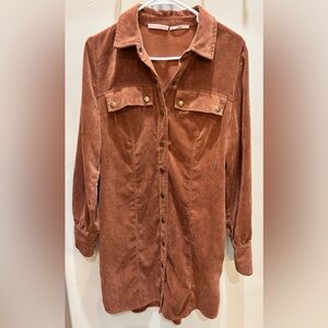 Urban Outfitters Corduroy Dress/Jacket/Shacket in Rust